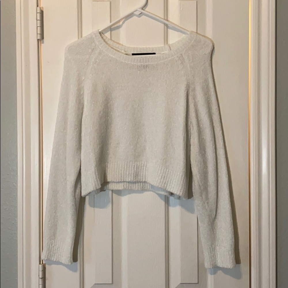 Velvet cropped sweater
